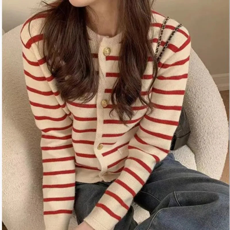 Stripe Knitted Cardigans